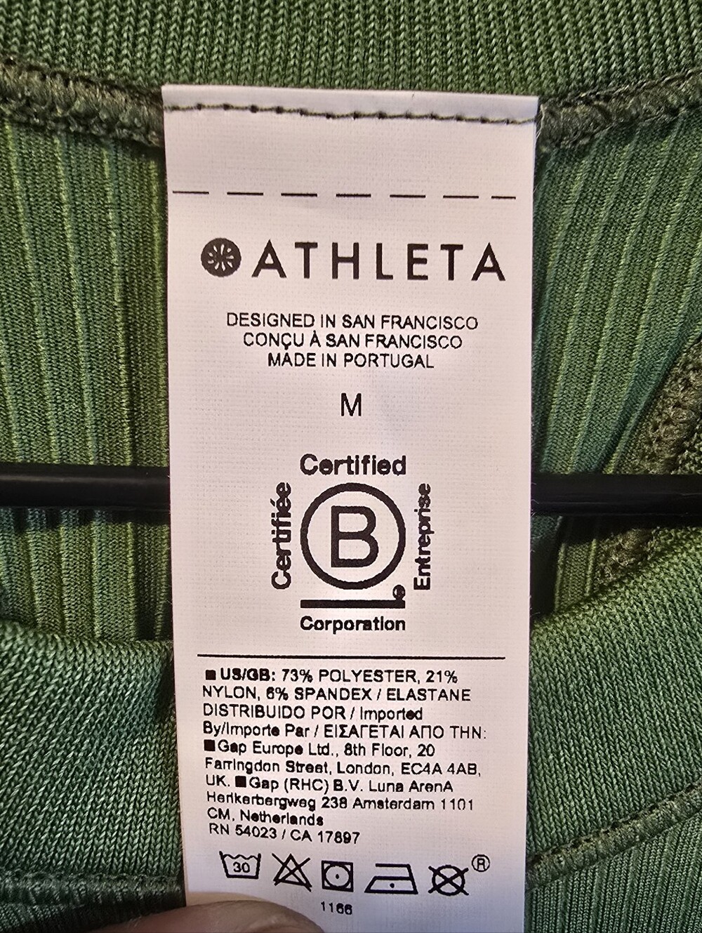 Athleta Kelly Green Ribbed High-Neck Tank - Picture 3 of 4